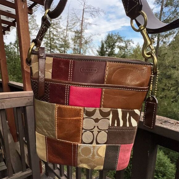 COACH VINTAGE Signature Patchwork Crossbody/Shoulder Bag Limited Edition AUTHNTC - Picture 6 of 13